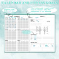 A5 Hardcover Leather Daily Health and Fitness Journal
